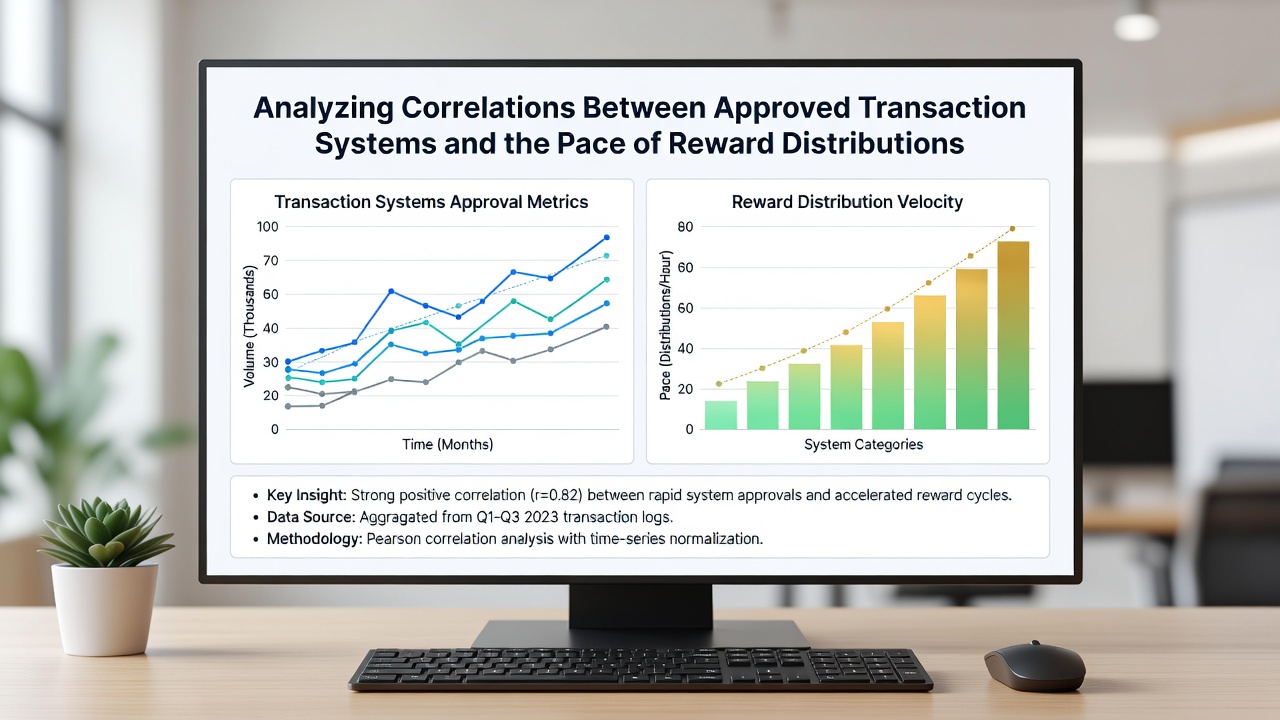 Data visualization of transaction system correlations with reward distribution speeds in mobile gaming