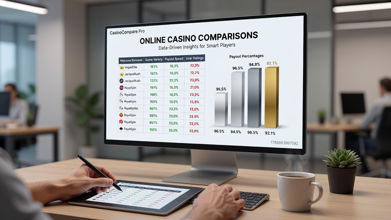 Detailed view of a comparison table highlighting mobile casino features and live dealer options
