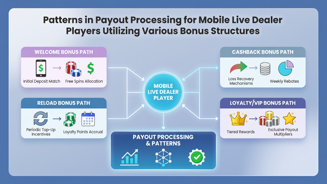 Analytics dashboard displaying mobile payout speeds across different bonus categories for live dealer games