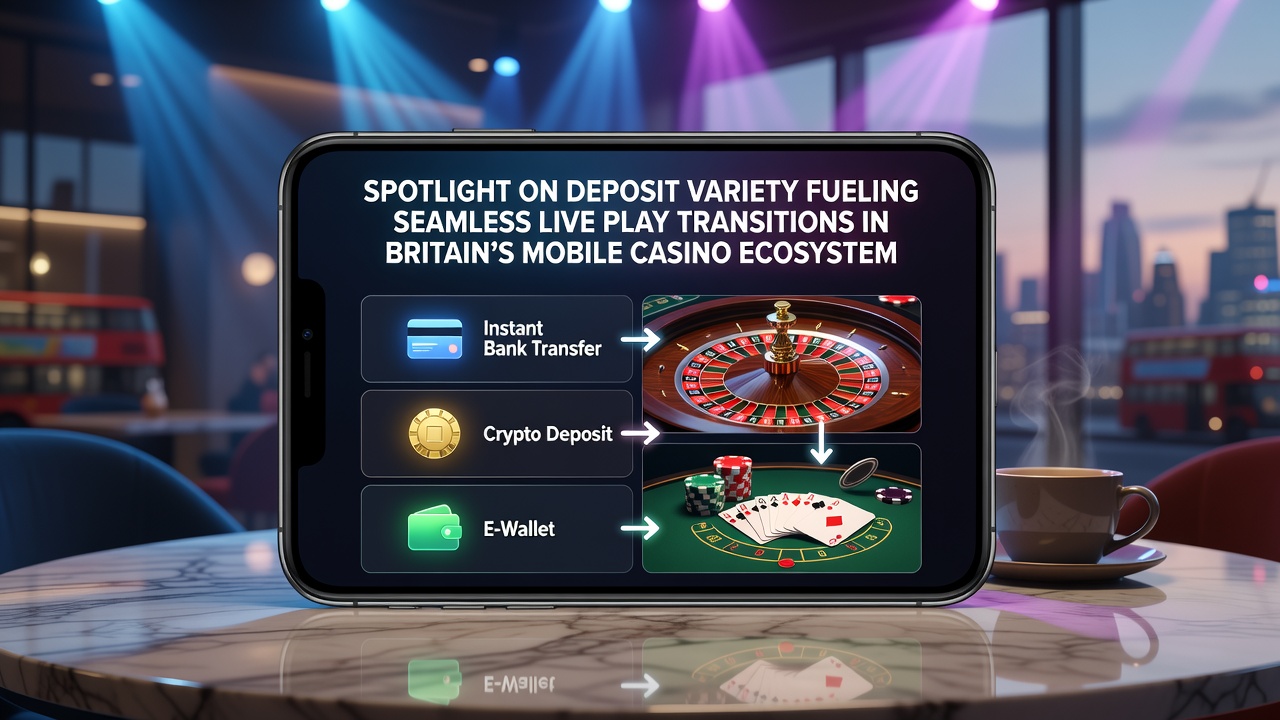 Smartphone screen showing live dealer blackjack table with instant deposit confirmation overlay